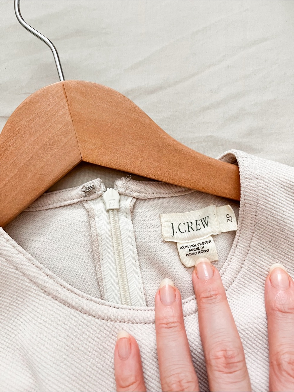J.Crew Cream Colored Dress with Pockets - Picture 7 of 11